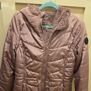 Steve Madden GIRL Pink Quilted Hooded Jacket